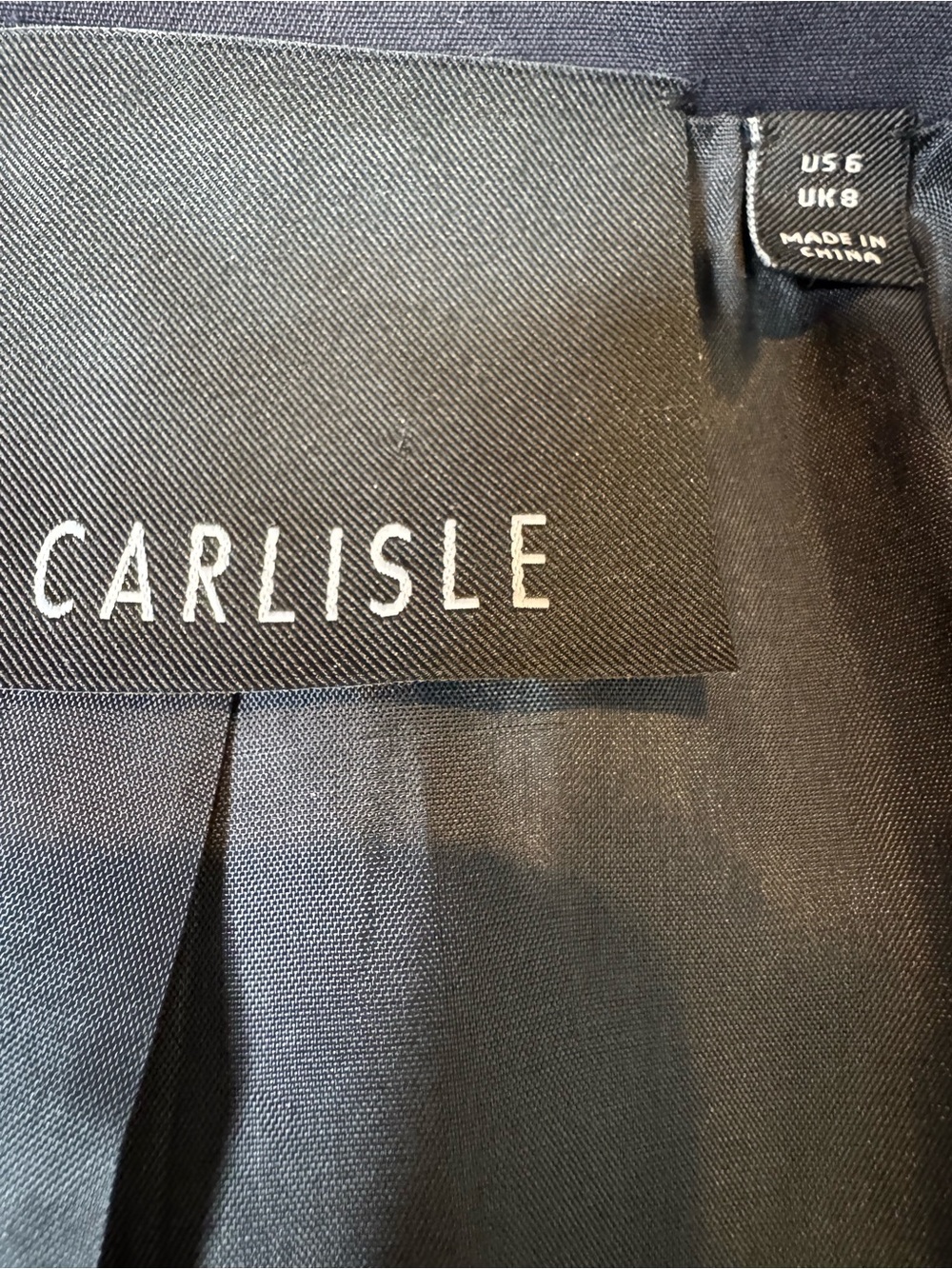 CARLISLE Navy Blue Zip Front Jacket Blazer | Size 6 like new condition - Picture 13 of 16